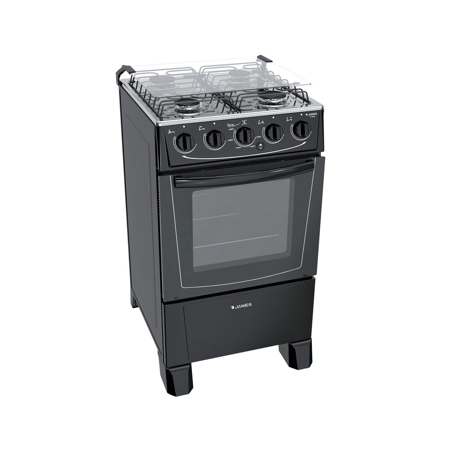 Cocina James 4 Hornallas C105 Plus Negro