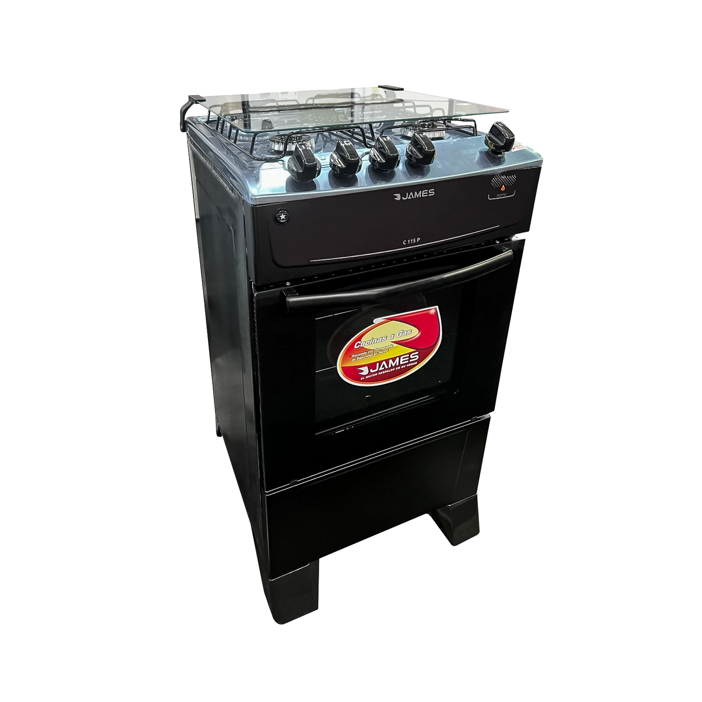 Cocina James C115 P Top Inox Negro