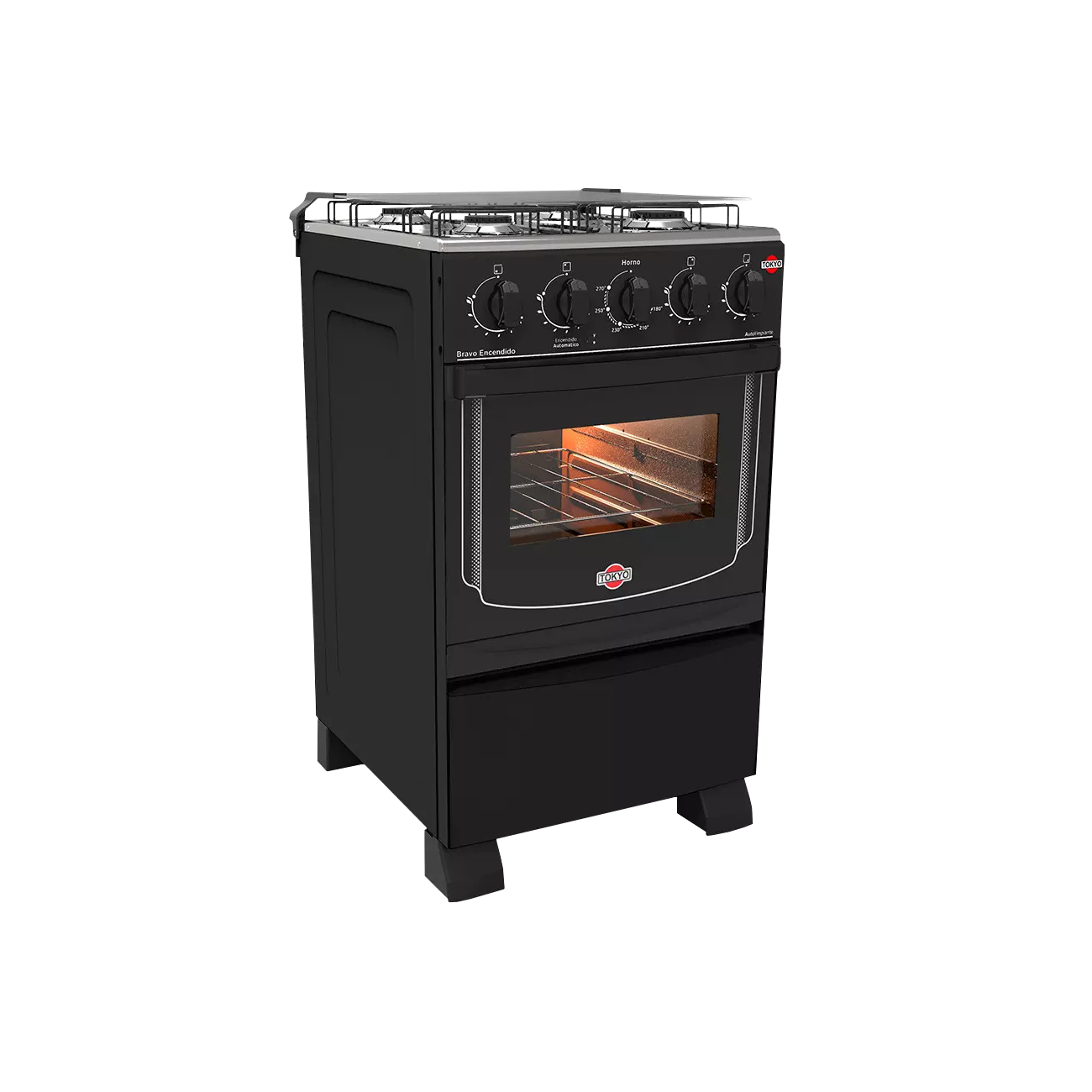 Cocina Tokyo Bravo 4H. Enc. Elect./Calientaplatos
