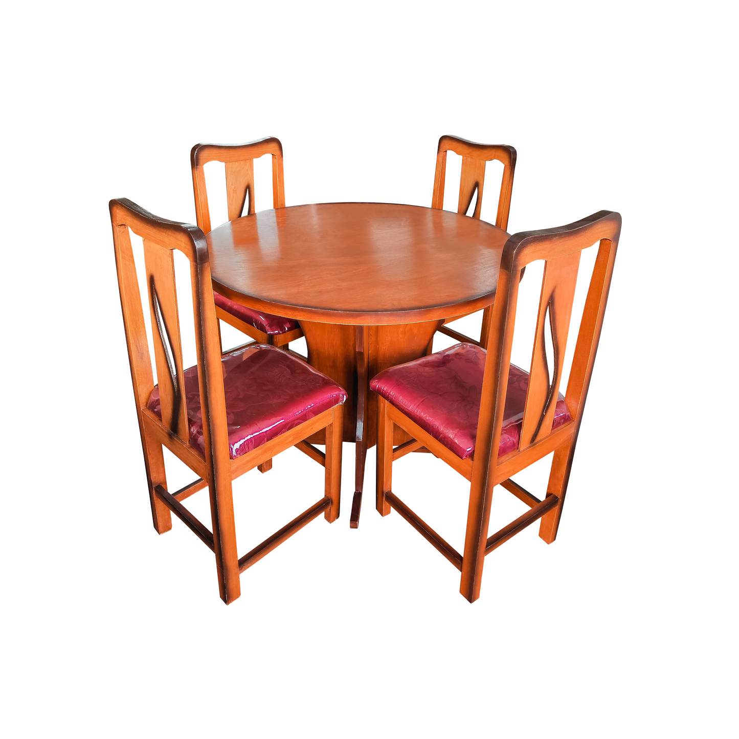 Mesa c/4 Sillas Redonda Tapizadas