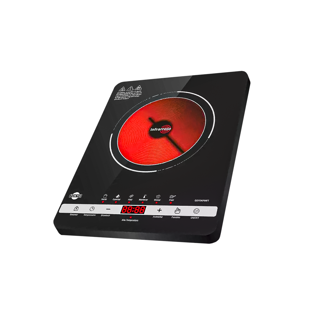 Placa Infrarroja Tokyo c/Olla 2000w. Touch