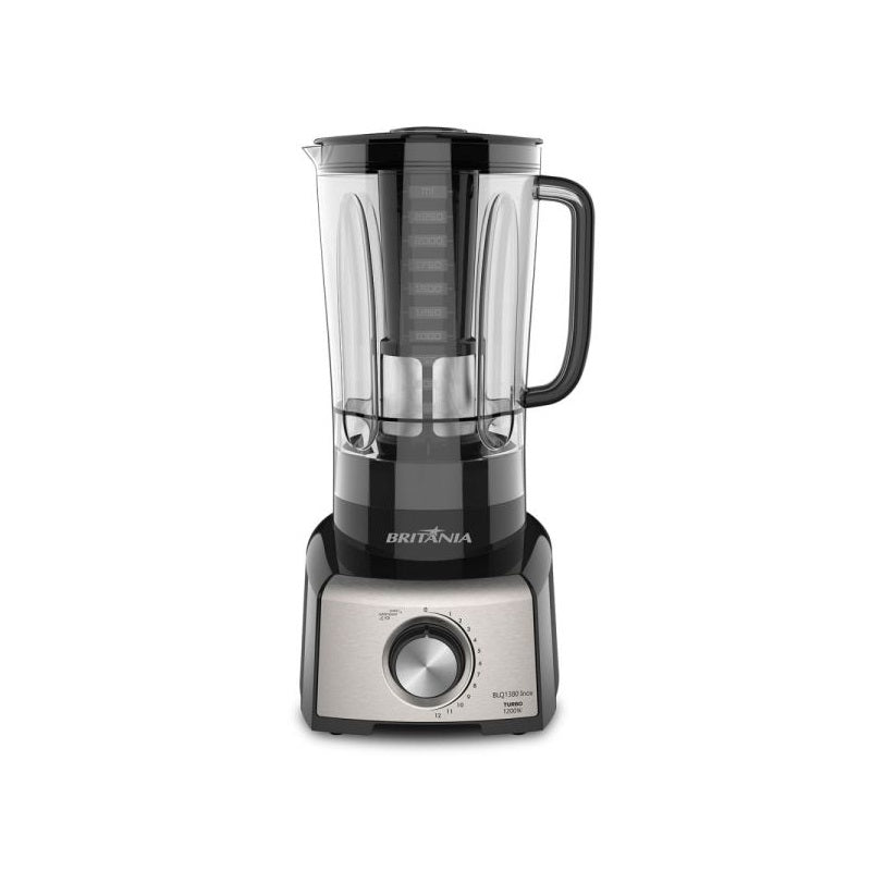 Licuadora Britania 12Vel. 1200W. Inox. BLQ1380