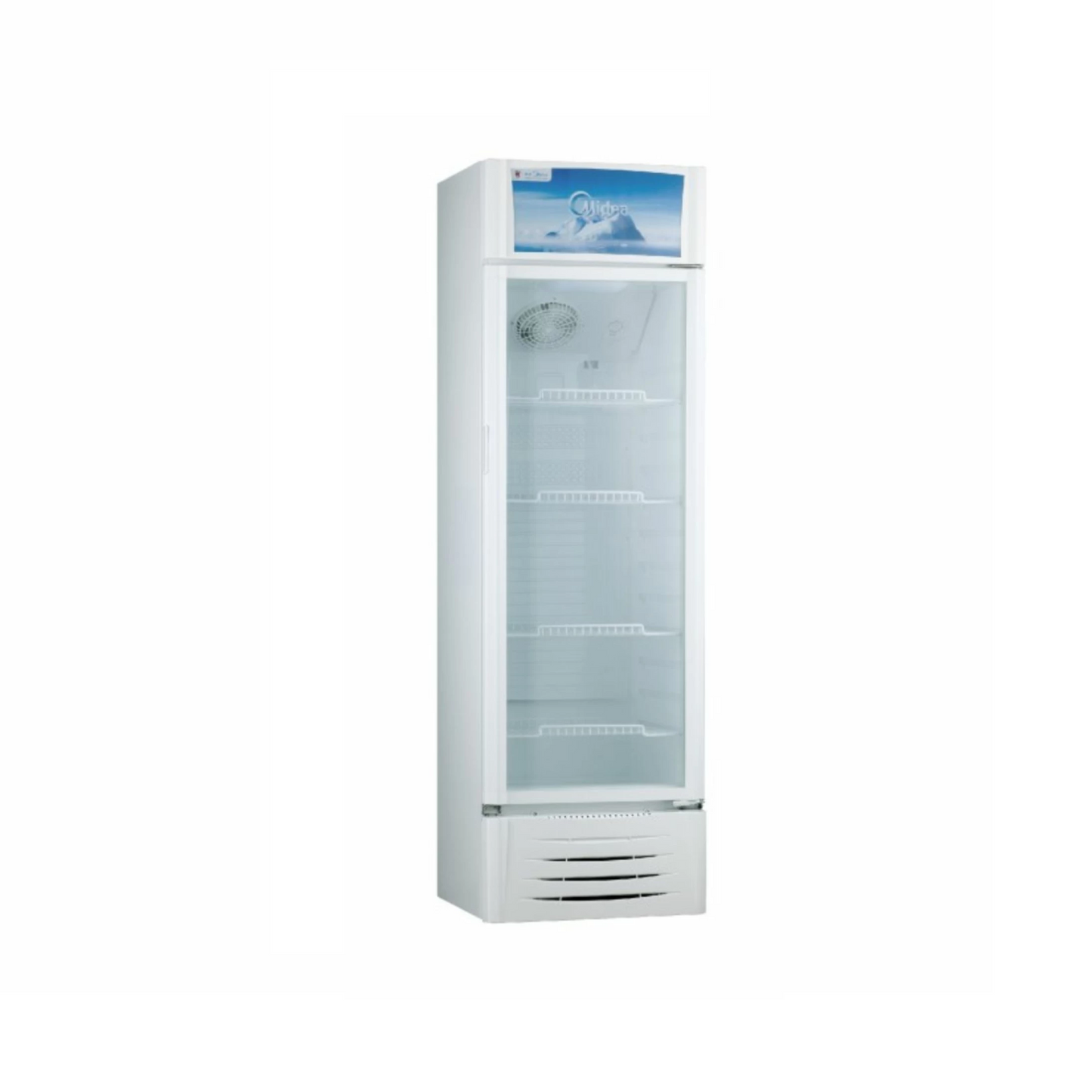 Exhibidor Visicooler Midea 380Lts. c/Cenefa