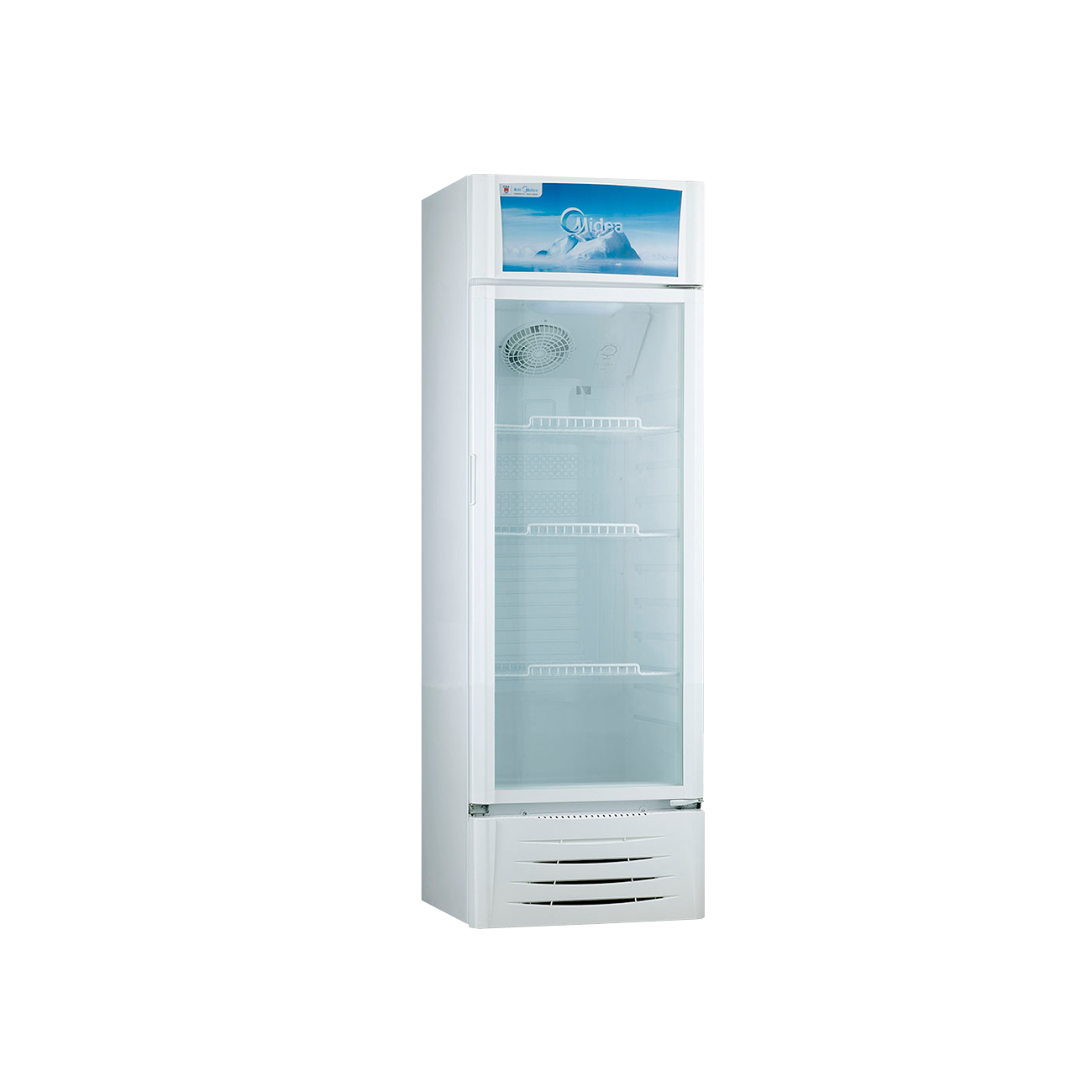 Exhibidor Visicooler Midea 300Lts. c/Cenefa