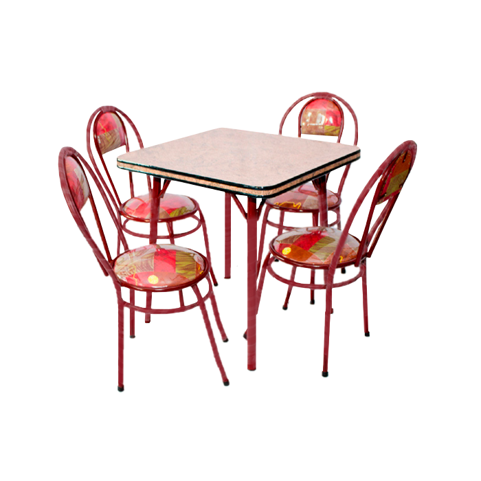 Mesa c/4 Sillas Tapizadas Fórmica