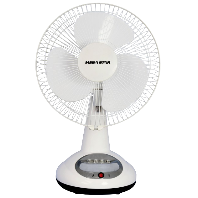 Ventilador Mega Star de Mesa 14'' Recargable