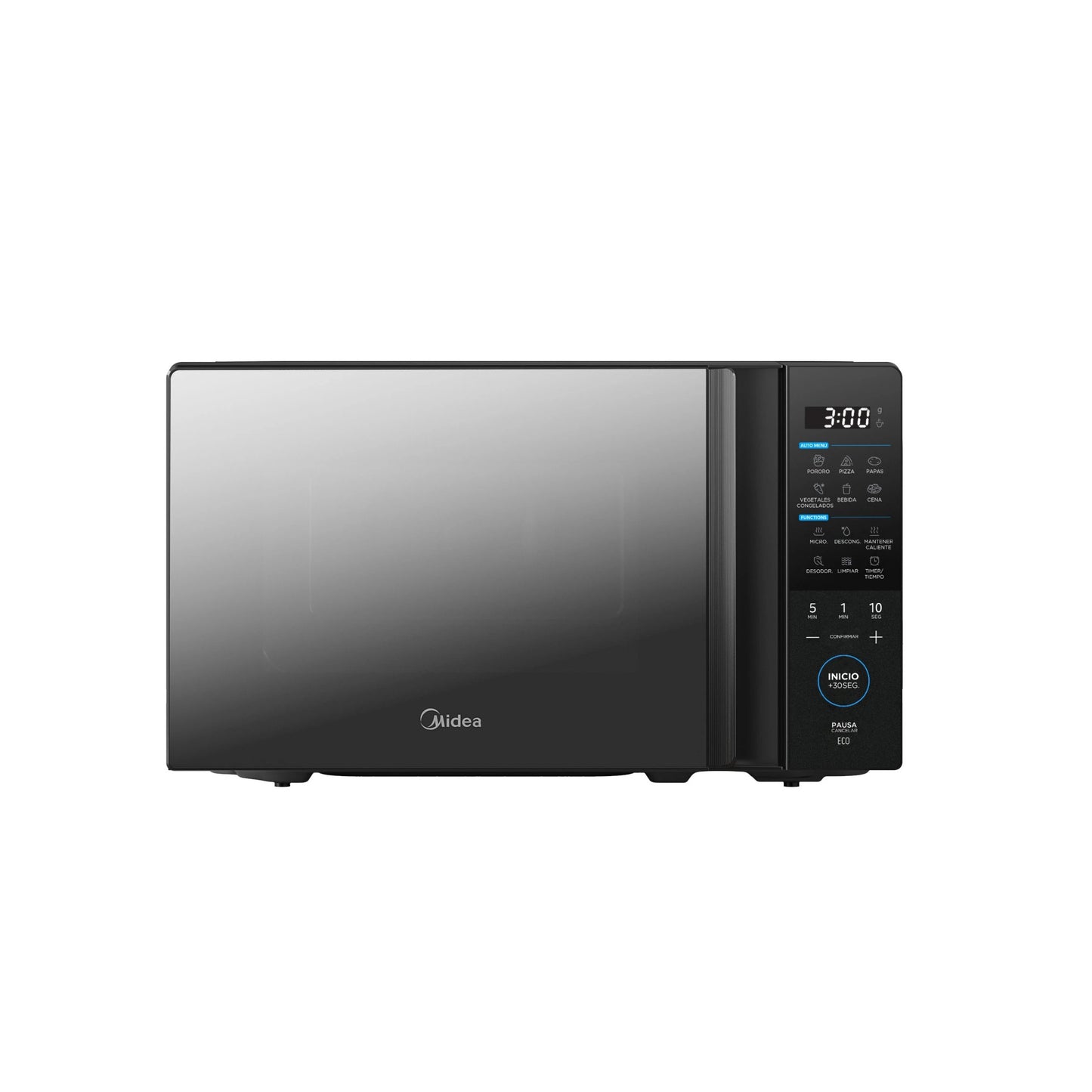 Microondas Midea 20Lts. Negro Espejado