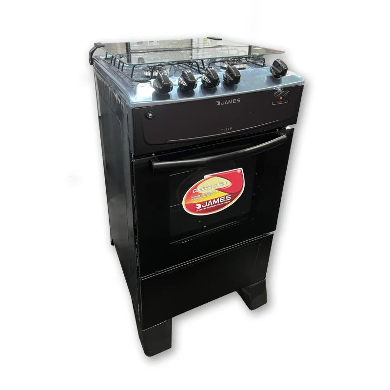 Cocina James C115 P Top Inox Negro
