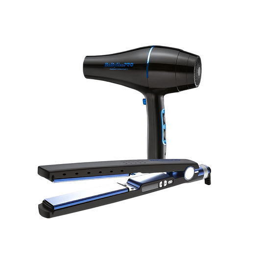 Secador + Planchita Babyliss Nano Black