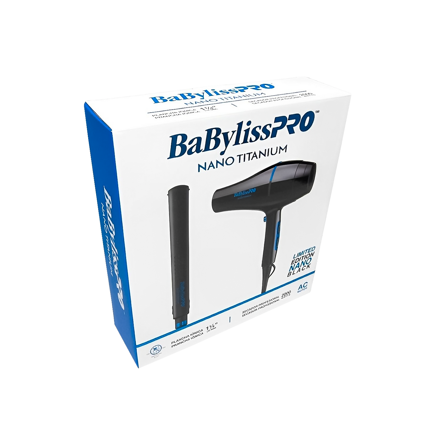 Secador + Planchita Babyliss Nano Black